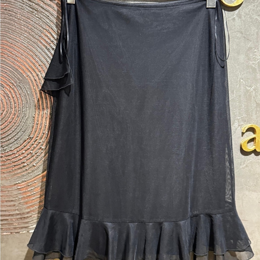 JS Boutique Black Asymmetrical Ruffle Skirt - Picture 4 of 4